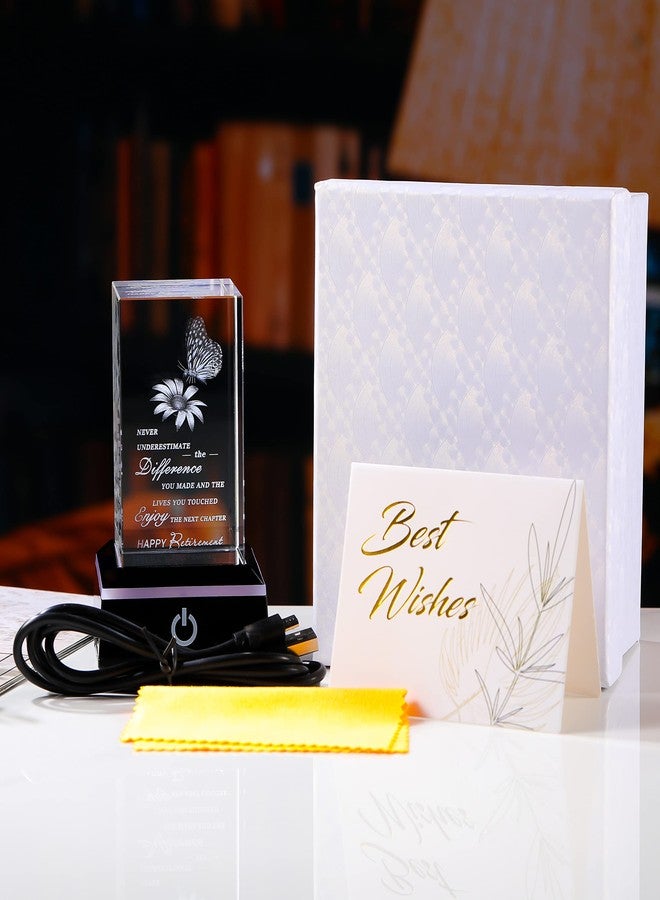Qianwei Retirement Gifts For Women Men 2025 Coworker, 3D Crystal Going Away Gift For Coworker Leaving Gifts For Women Farewell Gifts For Boss Leaving Job, Happy Retirement Gifts For Nurses Teacher Friend - Image 2